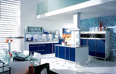Κουζίνα σε μπλε αποχρώσεις